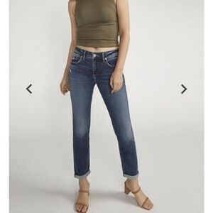 Silver Jeans Boyfriend Mid Rise Slim Leg Jeans 29W x 29L NWT